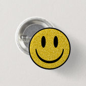 Glitter Smile Face Ronde Button 3,2 Cm (Voorkant /achterkant)