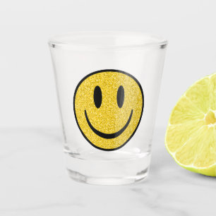 Glitter Smile Face Shot Glas