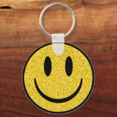 Glitter Smile Face Sleutelhanger (Voorkant)