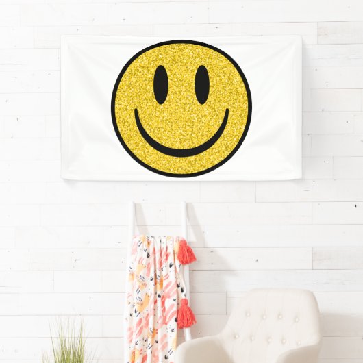 Glitter Smile Face Spandoek (Insitu)