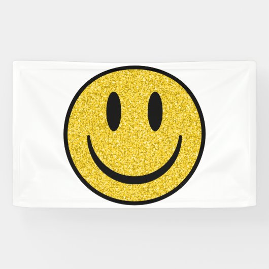 Glitter Smile Face Spandoek (Horizontaal)