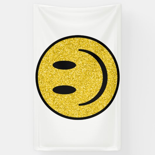 Glitter Smile Face Spandoek (Verticaal)