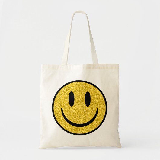 Glitter Smile Face Tote Bag (Voorkant)