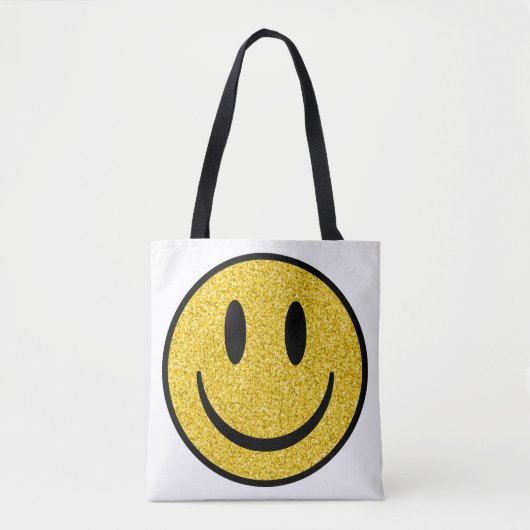 Glitter Smile Face Tote Bag (Voorkant)