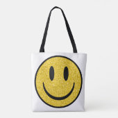 Glitter Smile Face Tote Bag (Achterkant)
