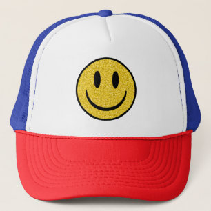 Glitter Smile Face Trucker Pet
