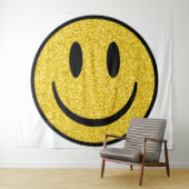 Glitter Smile Face Wandkleed (In Situ (horizontaal))
