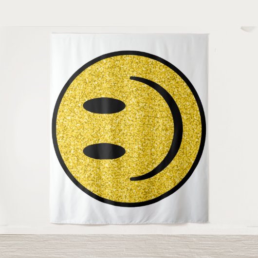 Glitter Smile Face Wandkleed (Voorkant)