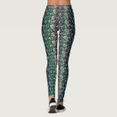 Glitter Snakeskin Pattern – Sparkling Reptile  Leggings (Achterkant)