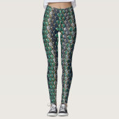 Glitter Snakeskin Pattern – Sparkling Reptile  Leggings (Voorkant)