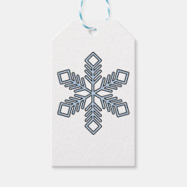 Glitter Sneeuwvlok - Baby Blauwe Takken Cadeaulabel