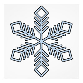 Glitter Sneeuwvlok - Baby Blauwe Takken Foto Afdruk