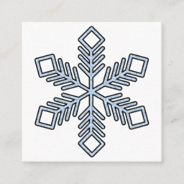 Glitter Sneeuwvlok - Baby Blauwe Takken Informatiekaartje