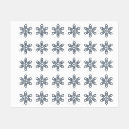 Glitter Sneeuwvlok - Baby Blauwe Takken Labels