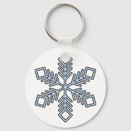 Glitter Sneeuwvlok - Baby Blauwe Takken Sleutelhanger