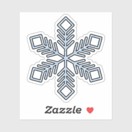Glitter Sneeuwvlok - Baby Blauwe Takken Sticker