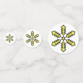 Glitter Sneeuwvlok - Gele Ster Confetti (Voorkanten)