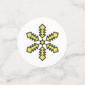 Glitter Sneeuwvlok - Gele Ster Confetti (Kleine voorkant)