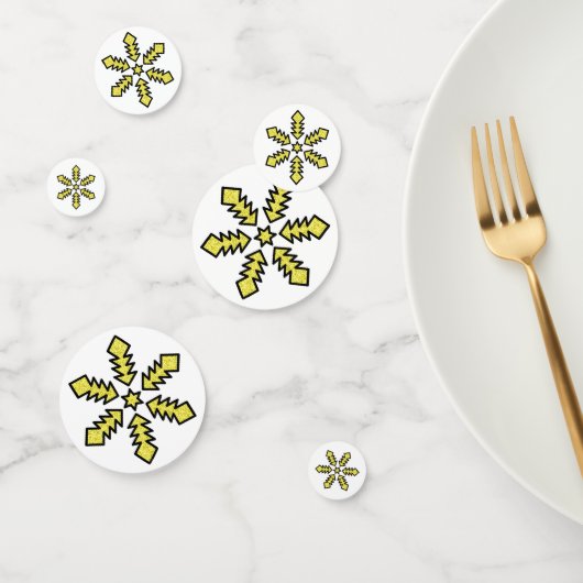 Glitter Sneeuwvlok - Gele Ster Confetti (Groep)