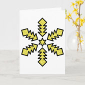 Glitter Sneeuwvlok - Gele Ster Kaart (Gele Bloem)