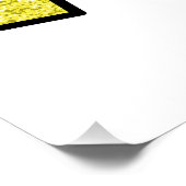 Glitter Sneeuwvlok - Gele Ster Perfect Poster (Hoek)