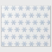 Glitter Sneeuwvlok Patroon Cadeaupapier (Vlak)