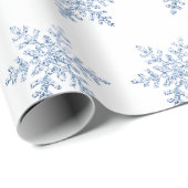 Glitter Sneeuwvlok Patroon Cadeaupapier (Rol Hoek)