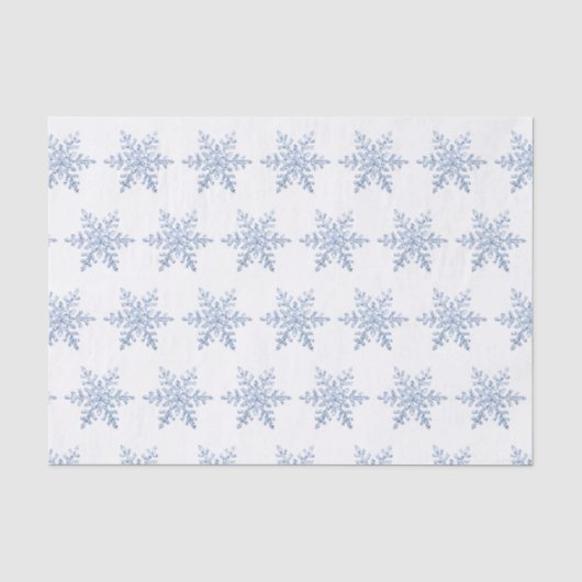 Glitter Sneeuwvlok Patroon Tissuepapier (Voorkant)