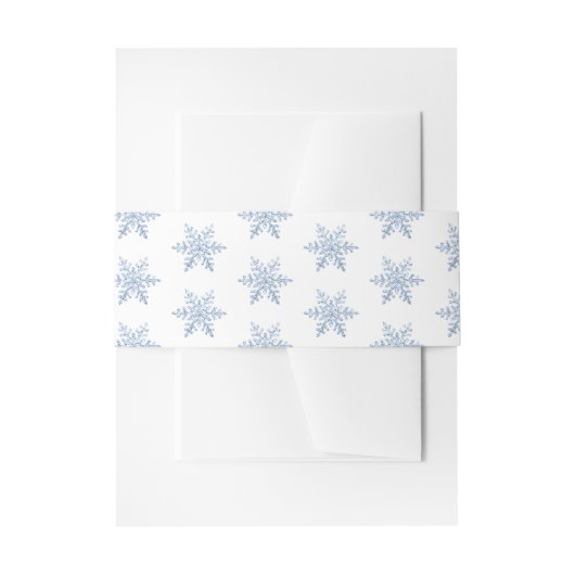Glitter Sneeuwvlok Patroon Uitnodigingen Wikkel (Voorkant Voorbeeld)