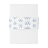 Glitter Sneeuwvlok Patroon Uitnodigingen Wikkel (Achterkant Voorbeeld)