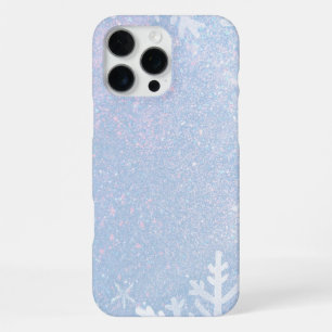 Glitter Sneeuwvlok Winter iPhone 16 pro max hoesje