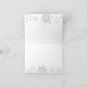 Glitter Sneeuwvlokken 1e Verjaardag Bedankt Card (Binnen)