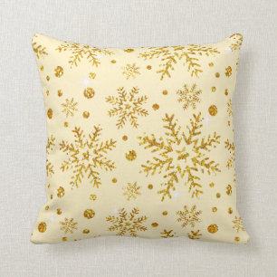 Glitter Sneeuwvlokken CHOOSE Achtergrondkleur Kussen
