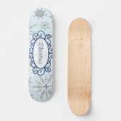 Glitter Sneeuwvlokken Comp Skateboard (Voorkant)