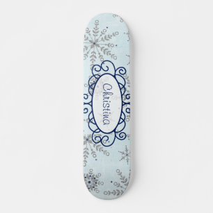 Glitter Sneeuwvlokken Old School Skateboard