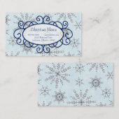 Glitter Sneeuwvlokken Visitekaartjes (Voorkant / Achterkant)