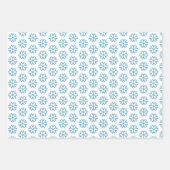Glitter sneeuwvlokpatroon kerstvakantie inpakpapier vel (Voorkant 3)