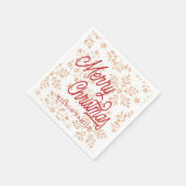  glitter snewflake kerst monogram servet (Hoek)