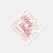  glitter snewflake kerst monogram servet (Hoek)