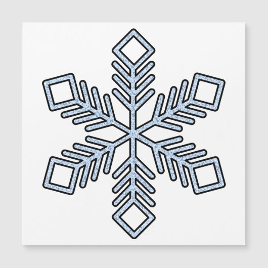 Glitter Snowflake - Baby Blue Branches (Voorkant)