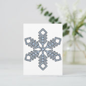 Glitter Snowflake - Baby Blue Branches Briefkaart (Staand voorkant)