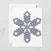 Glitter Snowflake - Baby Blue Branches Briefkaart (Voorkant / Achterkant)