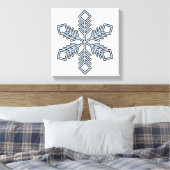 Glitter Snowflake - Baby Blue Branches Canvas Afdruk (Insitu (Slaapkamer))