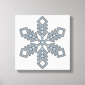 Glitter Snowflake - Baby Blue Branches Canvas Afdruk (Voorkant)