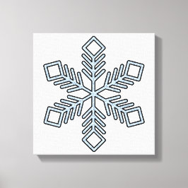 Glitter Snowflake - Baby Blue Branches Canvas Afdruk