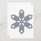 Glitter Snowflake - Baby Blue Branches Feestdagenkaart (Voorkant / Achterkant)
