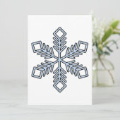 Glitter Snowflake - Baby Blue Branches Feestdagenkaart (Staand voorkant)