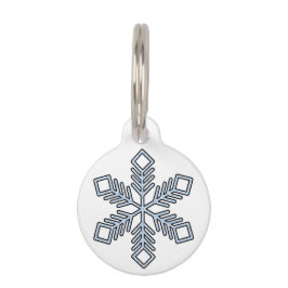 Glitter Snowflake - Baby Blue Branches Huisdierpenning