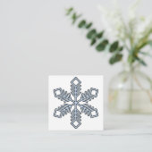 Glitter Snowflake - Baby Blue Branches Informatiekaartje (Staand voorkant)