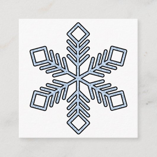 Glitter Snowflake - Baby Blue Branches Informatiekaartje (Voorkant)